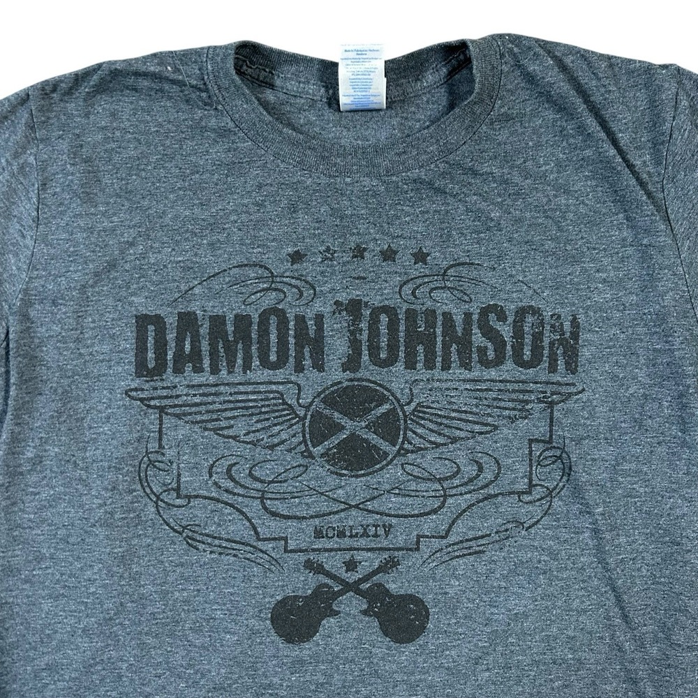 Damon Johnson Brother Cane Short Sleeve T Shirt Gray Size Medium